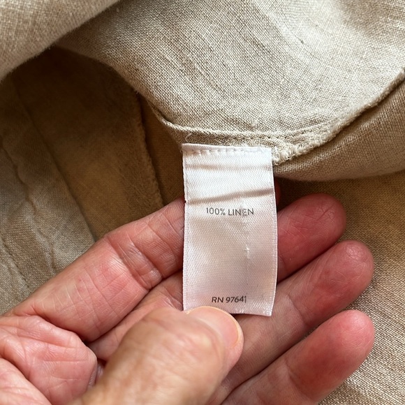 J. Jill Love Linen Women’s Small Lagenlook Asymmetrical V-Neck Tunic Top Relaxed - Picture 7 of 17